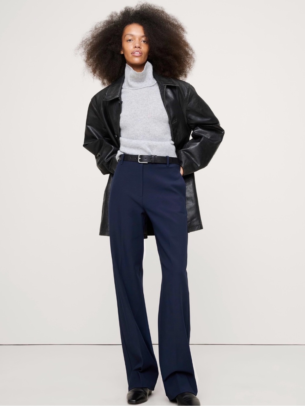 NWT Banana Republic Modern Straight City Stretch Navy Pant Sz 8 (#713498)